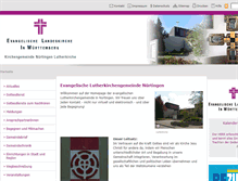 Tablet Screenshot of ev-lutherkirche-nuertingen.de